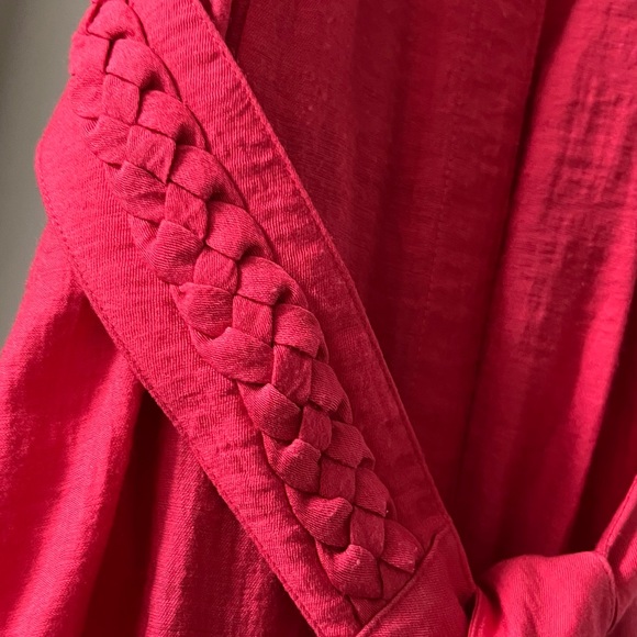 BCBG Linen Belted Shirt Dress Size 2 - Picture 2 of 6